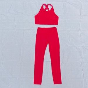 Outdoor Voices Red Workout Set